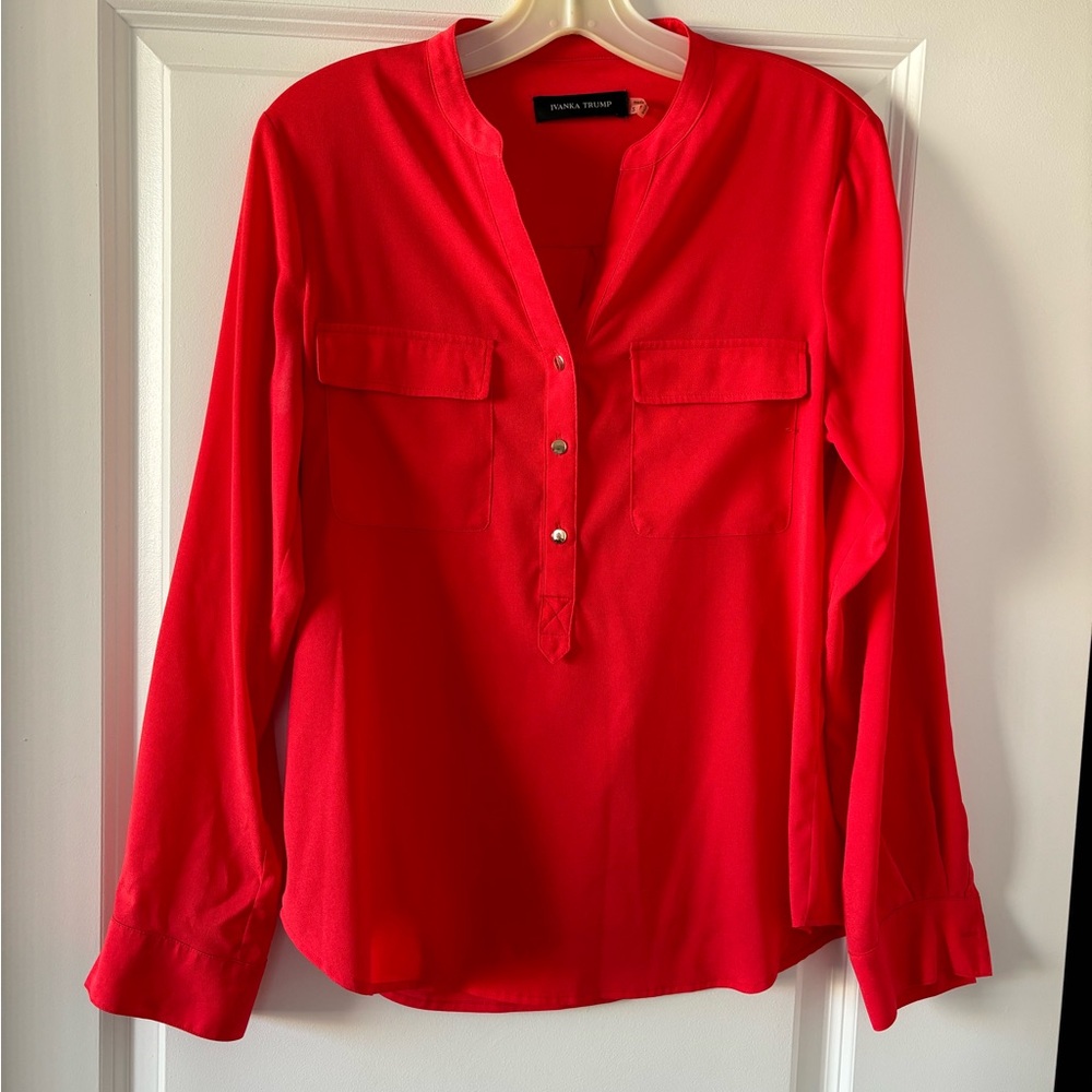 Ivanka Trump Blouse in vibrant red • size small